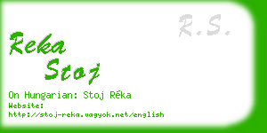 reka stoj business card